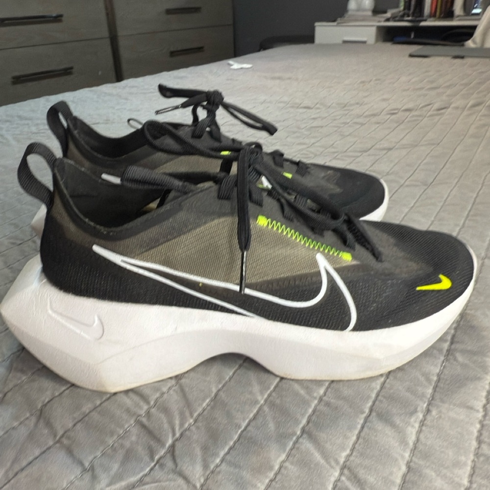Nike Black and White Sneakers with Neon Highlights